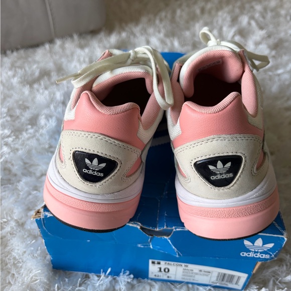 Adidas Women's White and Pink Sneakers - Picture 3 of 8